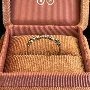 Silver Band Masonite Engagement Ring